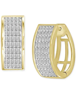 Diamond Baguette Hoop Earrings (1/2 ct. t.w.) in 10k Gold