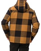 Caterpillar Men's Plaid Hooded Insulated Flannel Jacket