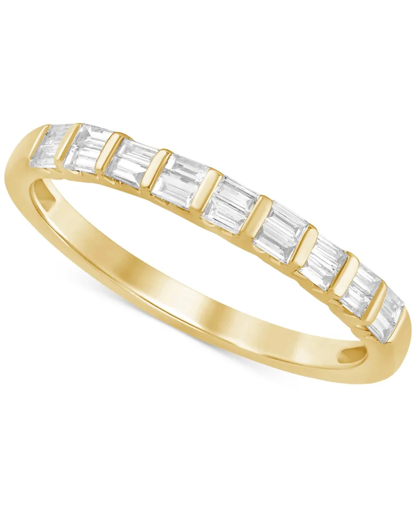 Diamond Baguette Double Row Band (1/4 ct. t.w.) in 14k Gold