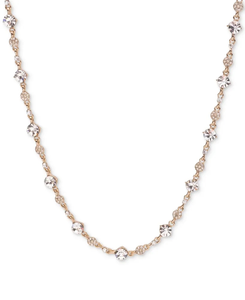 Givenchy Rose Gold Tone Triple Stranded Clear Crystal Necklace - Givenchy  jewelry - 013742230246 | Fash Brands