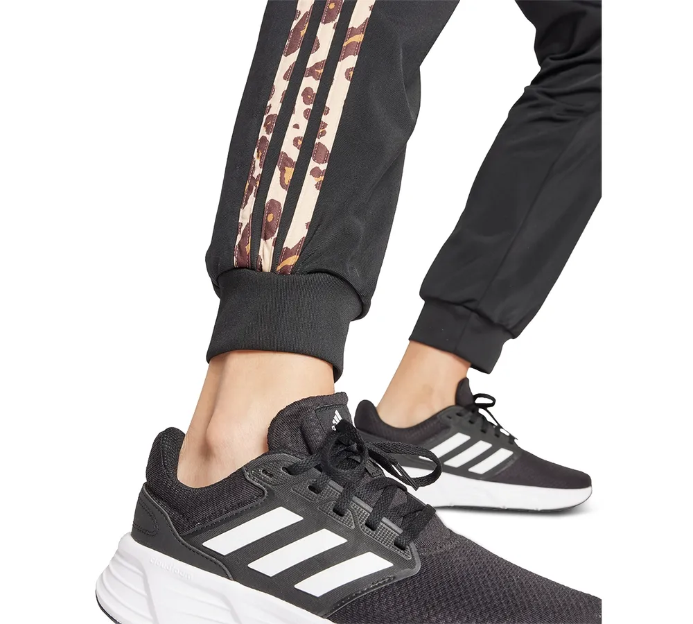 Adidas Women's Essentials 3 Stripes Animal-Print 7/8 Leggings