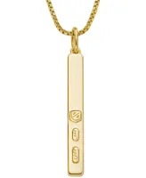 Fossil Sterling All Stacked Up Gold-Tone Sterling Silver Pendant Necklace