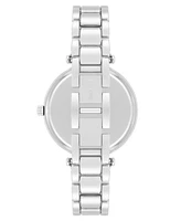 Nine West Women's Quartz Silver-Tone Alloy Link Bracelet Watch, 36mm - Gray, Silver-Tone, Rose Gold