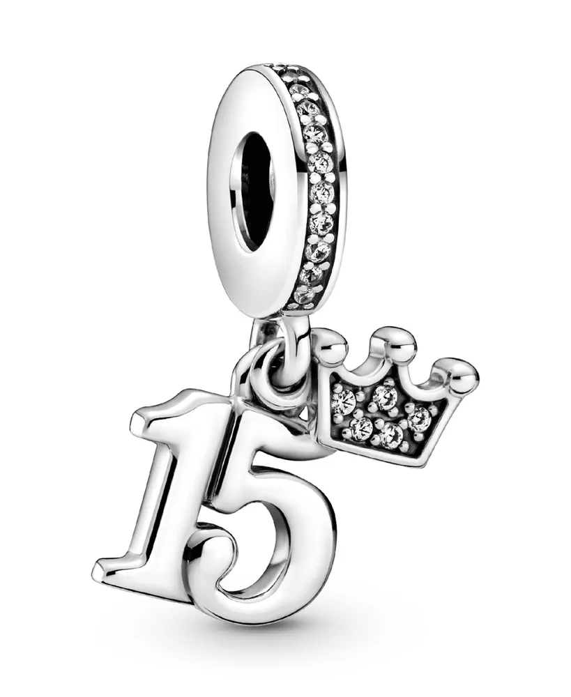 Pandora Cubic Zirconia 15th Birthday Dangle Charm