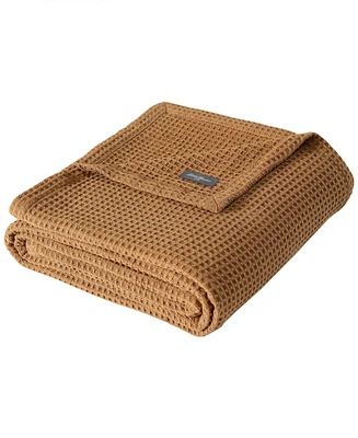 Eddie Bauer Solid Waffle Cotton Reversible Blanket