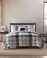 Eddie Bauer Normandy Plaid Micro Suede Down Alternative Reversible Piece Comforter Set