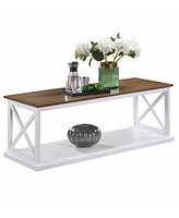 Convenience Concepts 47" Medium-Density Fiberboard Coventry Coffee Table with Shelf
