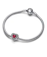 Pandora Mixed Stone Sparkling Levelled Heart Charm