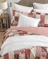 Laura Ashley Celina Patchwork Cotton Reversible -Piece Quilt Set