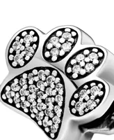 Pandora Cubic Zirconia Sparkling Paw Print Charm