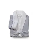 Cassadecor Stria Stripe Fleece and Polyester Bath Robe