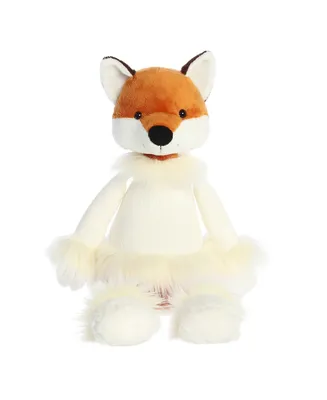 Aurora Large Winter Cozies Farah The Fox Holiday Festive Plush Toy White 15.5"