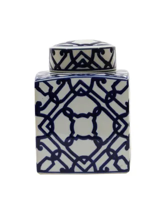 Decorative Ceramic Ginger Jar with Lid