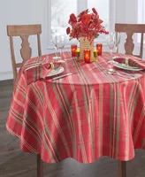 Elrene Shimmering Plaid Tablecloth