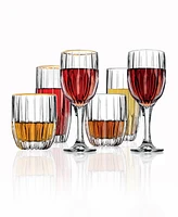 Godinger Pleat Double Old-Fashioned Glasses, Set of 4