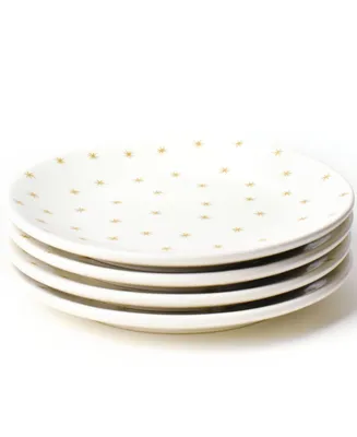 Coton Colors Gold-Tone Star Salad Plate Set of 4, Service for 4