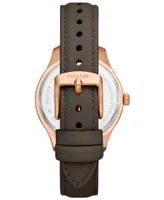 Fossil Women's Rye Multifunction Gray Leather Watch, 36mm