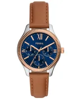 Fossil Women's Rye Multifunction Leather Watch