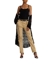 Lauren Ralph Petite Sateen Cargo Ankle Pants