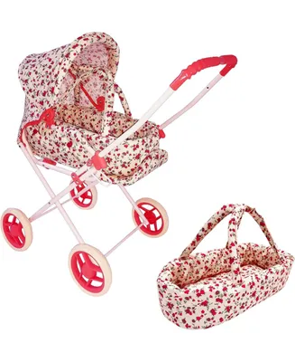 The New York Doll Collection Bassinet Stroller with Travel Carry Bag