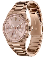 Olivia Burton Women's Hexa Multifunction Carnation Gold-Tone Stainless Steel Bracelet Watch 38mm