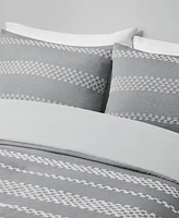 Madison Park Drew 3-Pc. Clipped Jacquard Duvet Cover Set, Full/Queen