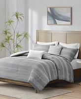 Madison Park Drew Clipped Jacquard 5-Pc. Comforter Set