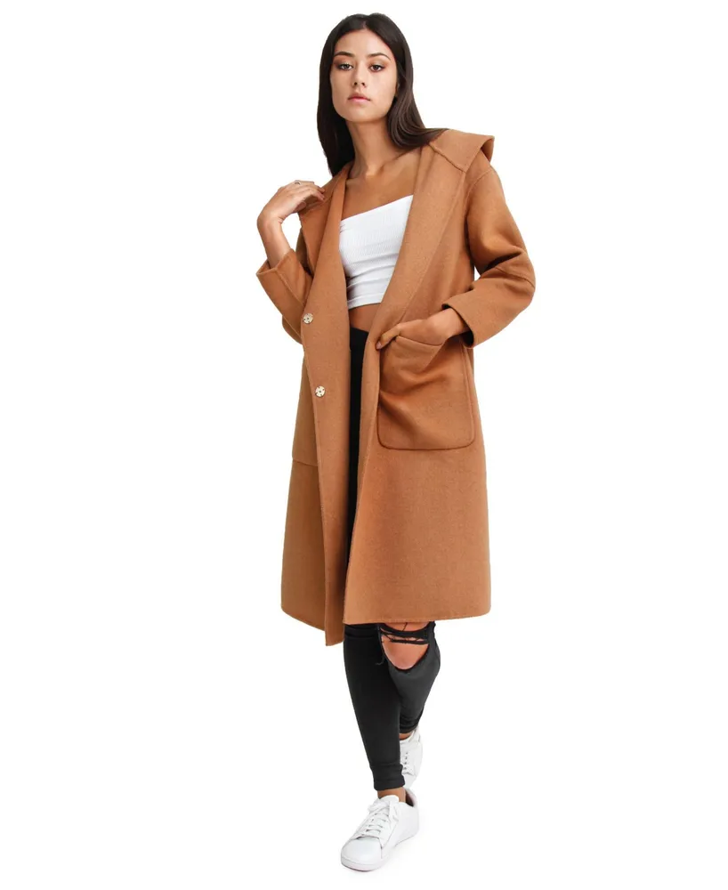 Belle & Bloom Women's Walk This Way Wool Blend Over d Coat