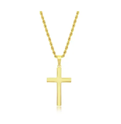 Stainless Steel Polished Cross Necklace