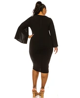 L I V D Plus Clementine Slit Sleeve Dress