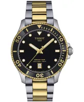 Tissot Men's Swiss Seastar 1000 Two-Tone Stainless Steel Bracelet Watch 40mm