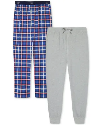 Gap Men's 2-Pk. Plaid Straight-Leg Pajama Pants + Jogger
