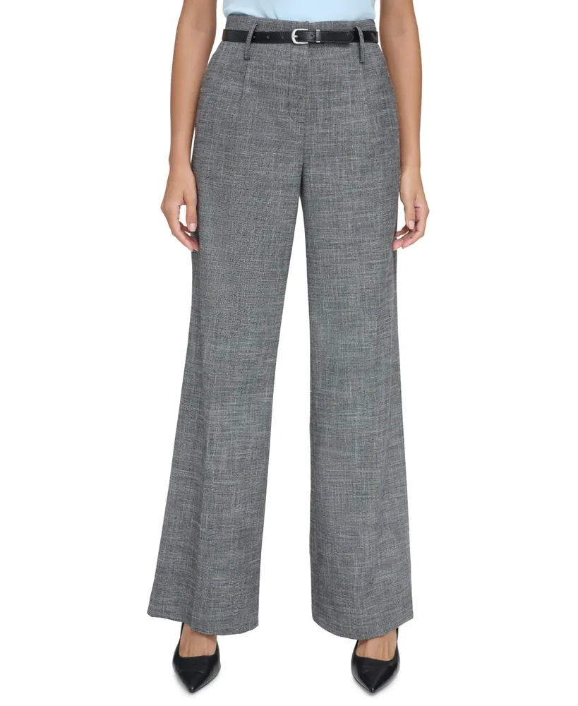 Women's Belted Wide Leg Palazzo Jeans