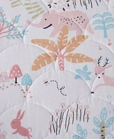 Urban Habitat Iris Woodland Animals Reversible Cotton Quilt Set