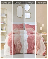 Intelligent Design Cassie Ombre Shaggy Faux Fur Comforter Sets