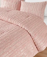 Intelligent Design Naomi Metallic Print Faux Fur Piece Comforter Set
