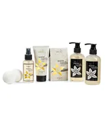 Freida and Joe Warm Vanilla Fragrance Bath & Body Set in Gold Basket Luxury Body Care Mothers Day Gifts for Mom
