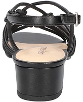Easy Street Women's Sicilia Buckle Slingback Block Heel Sandals