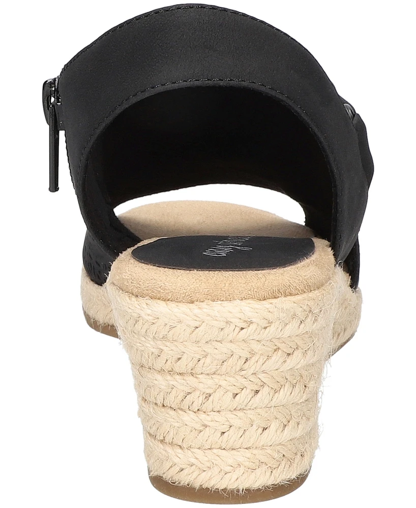 Easy Street Women's Serena Zip Espadrille Wedge Sandals