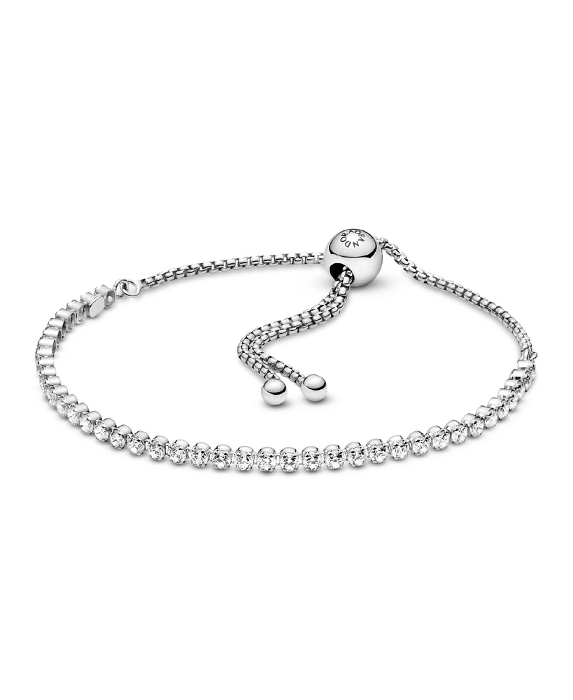 Pandora Cubic Zirconia Sparkling Slider Tennis Bracelet