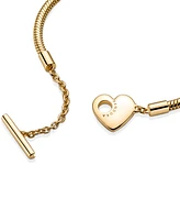 Pandora Moments Heart T-Bar Snake Chain Bracelet