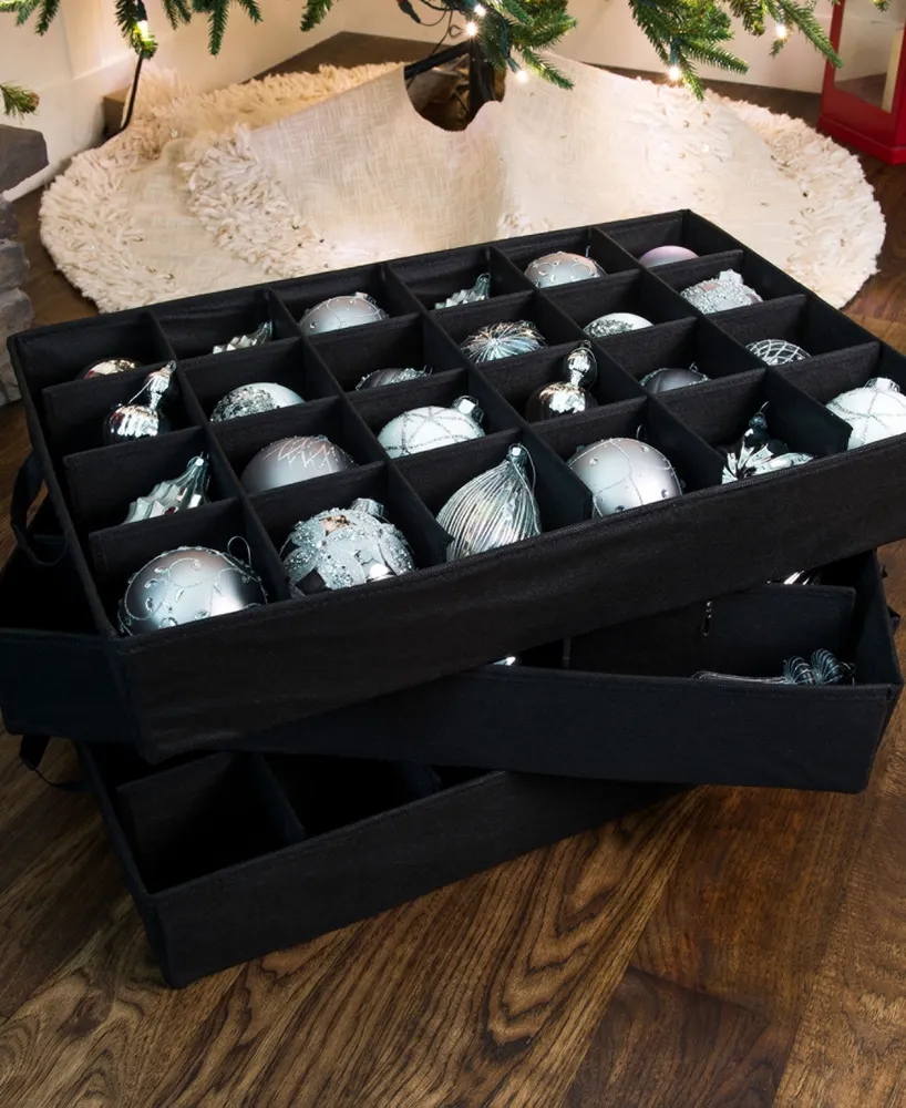 TreeKeeper 3 Tray Christmas Ornament Storage Box with Front Pocket