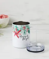 Cambridge Poinsettia Insulated Coffee Mug, 16 oz