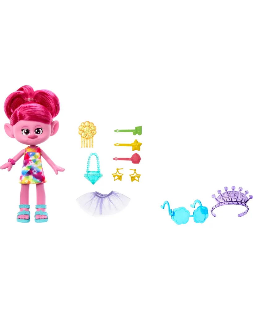 Trolls DreamWorks Band Together Chic Queen Poppy Fashion Doll, 10+ Styling Accessories - Multi