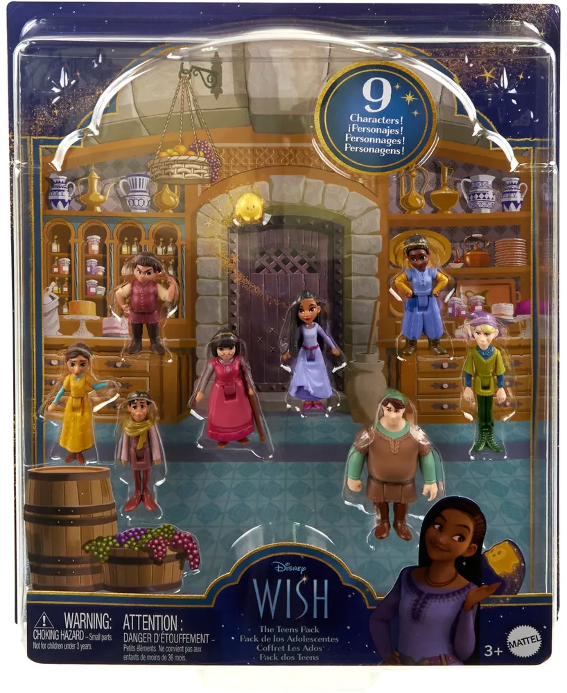 Disney's Wish the Teens Pack of 8 Posable Mini Dolls Star Figures - Multi