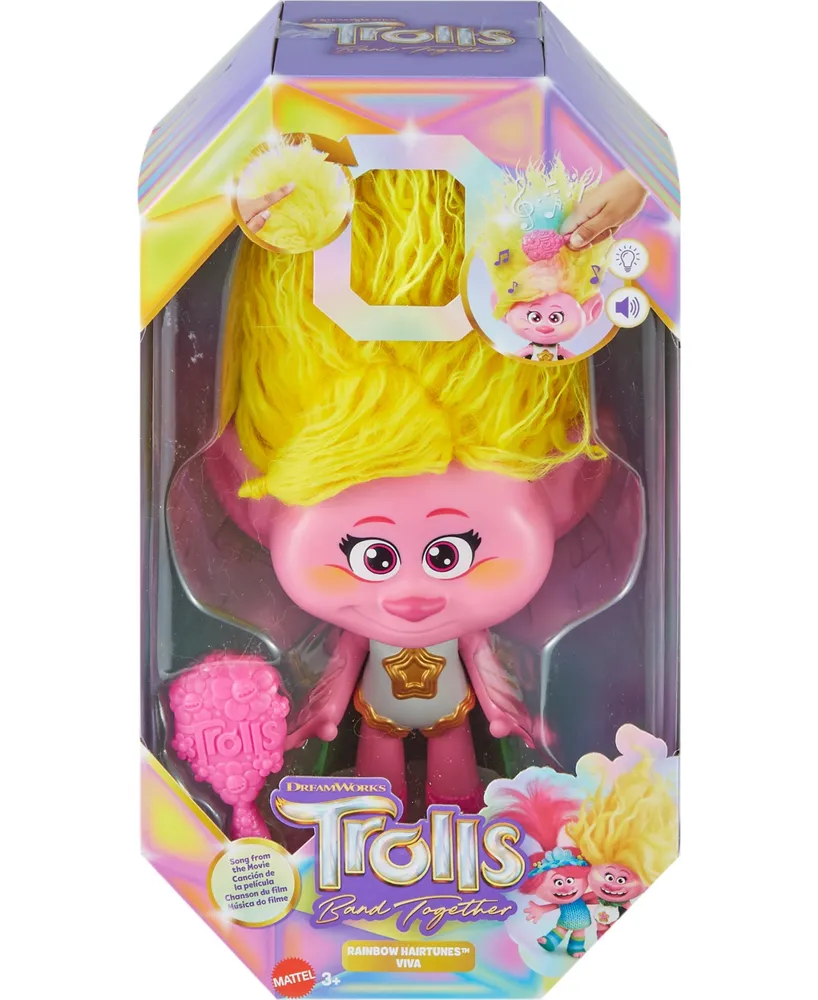 Trolls DreamWorks Band Together Rainbow Hairtunes Viva Doll with Light Sound - Multi