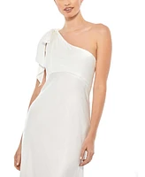 Mac Duggal Women's Ieena One Shoulder Midi Dress