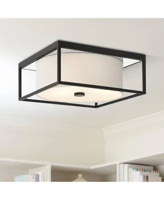 Possini Euro Graham 17 1/2" Wide Matte Black Ceiling Light - Possini Euro Design