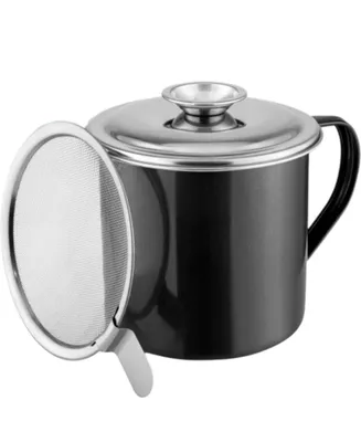 Zulay Kitchen Bacon Grease Container With Strainer and Lid