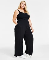 Bar Iii Plus Sleeveless Jumpsuit, Created for Macy's